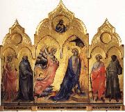 Lorenzo Monaco, The Annunciation with SS.Catherine,Antony Abbot,Proculus,and Francis Christ Blessing